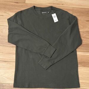 Abercrombie & Fitch Men’s long sleeve shirt army green NWT